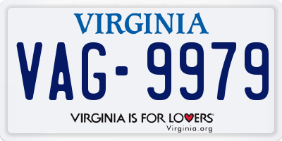VA license plate VAG9979