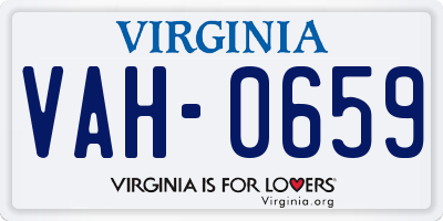 VA license plate VAH0659