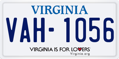 VA license plate VAH1056