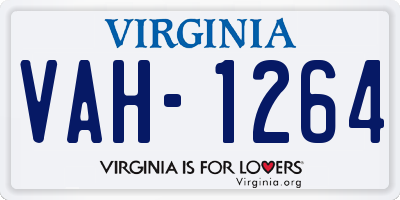 VA license plate VAH1264