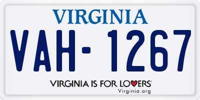 VA license plate VAH1267