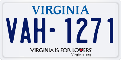 VA license plate VAH1271