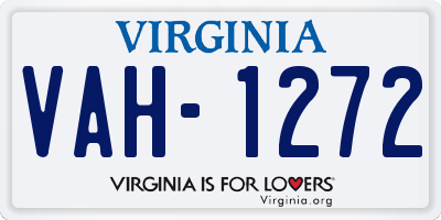 VA license plate VAH1272