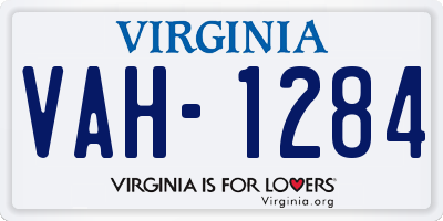 VA license plate VAH1284