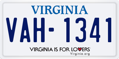 VA license plate VAH1341