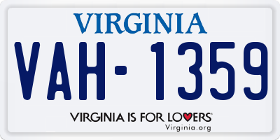 VA license plate VAH1359