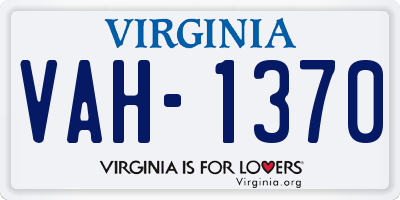 VA license plate VAH1370
