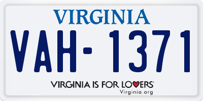 VA license plate VAH1371