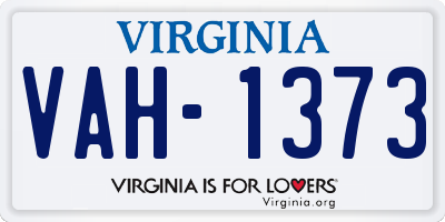 VA license plate VAH1373