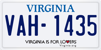 VA license plate VAH1435