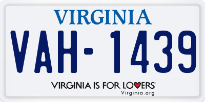 VA license plate VAH1439
