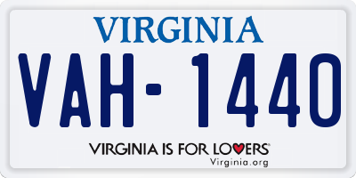 VA license plate VAH1440