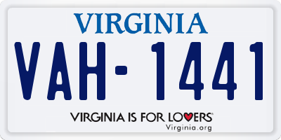 VA license plate VAH1441