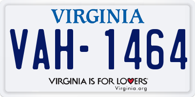 VA license plate VAH1464