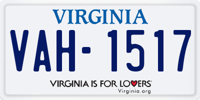 VA license plate VAH1517