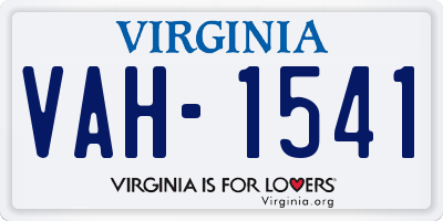 VA license plate VAH1541
