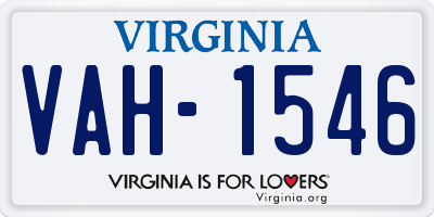 VA license plate VAH1546