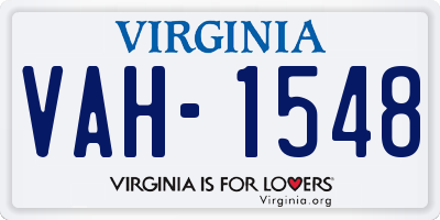 VA license plate VAH1548