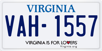 VA license plate VAH1557