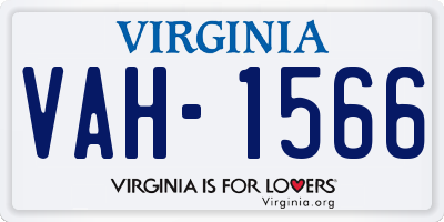 VA license plate VAH1566
