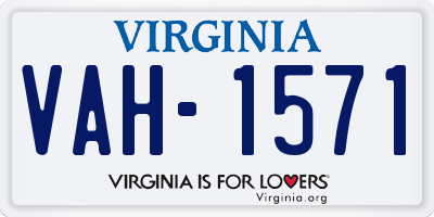 VA license plate VAH1571
