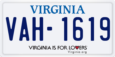 VA license plate VAH1619