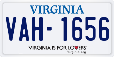 VA license plate VAH1656