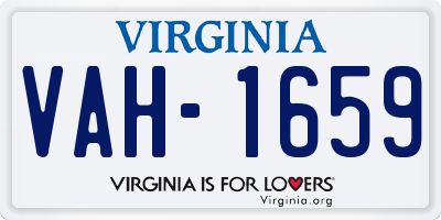 VA license plate VAH1659