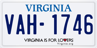 VA license plate VAH1746