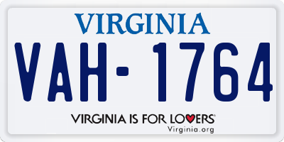 VA license plate VAH1764