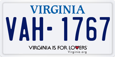 VA license plate VAH1767