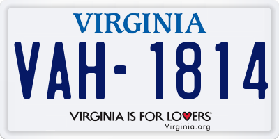 VA license plate VAH1814