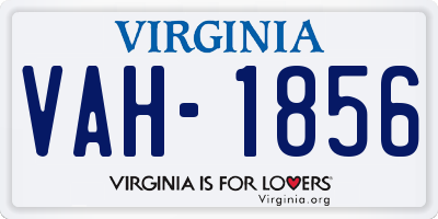 VA license plate VAH1856