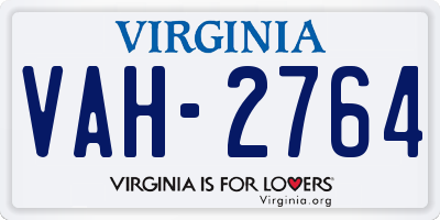 VA license plate VAH2764
