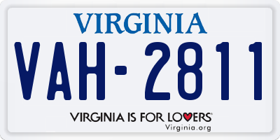 VA license plate VAH2811