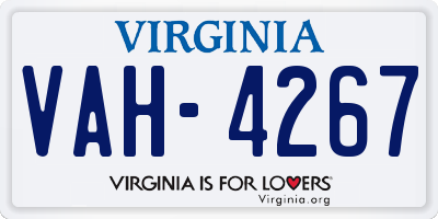 VA license plate VAH4267