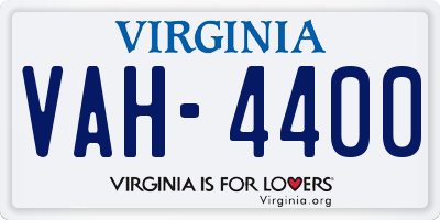VA license plate VAH4400