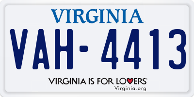VA license plate VAH4413