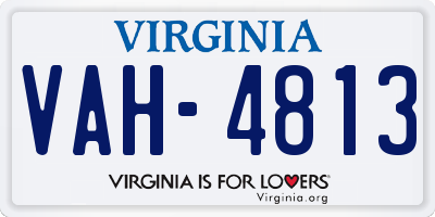 VA license plate VAH4813