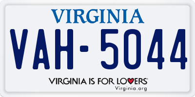 VA license plate VAH5044