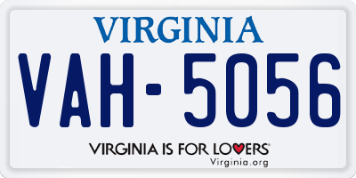 VA license plate VAH5056