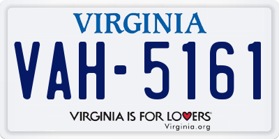 VA license plate VAH5161