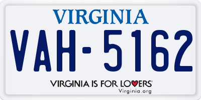 VA license plate VAH5162