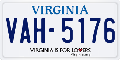 VA license plate VAH5176