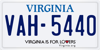 VA license plate VAH5440