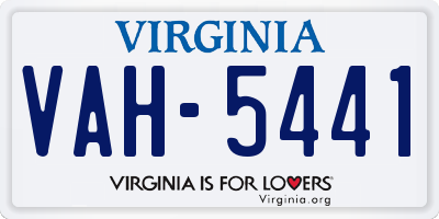 VA license plate VAH5441