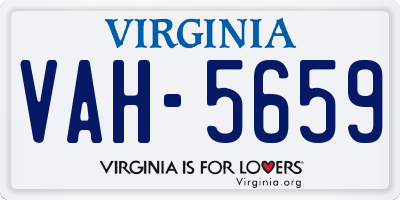 VA license plate VAH5659