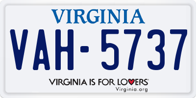 VA license plate VAH5737