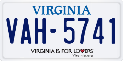 VA license plate VAH5741