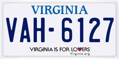 VA license plate VAH6127